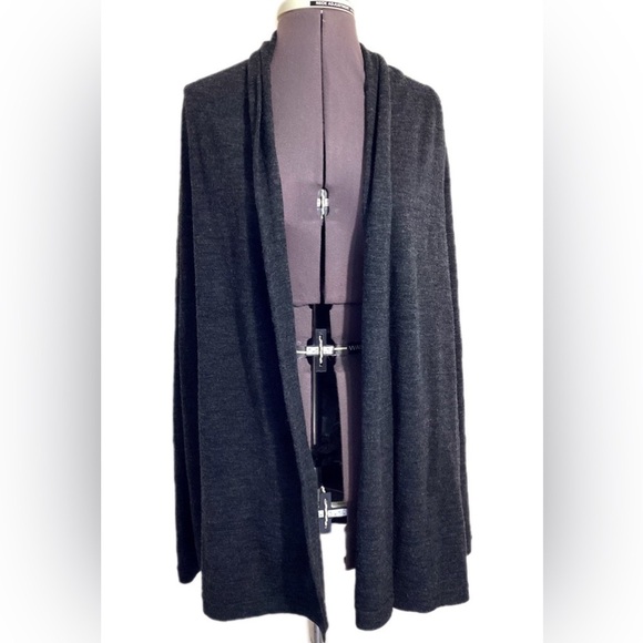 GAP Ultrasoft 100% Wool Open Front Cardigan Gray Size M Classic Minimal Capsule - Picture 2 of 13